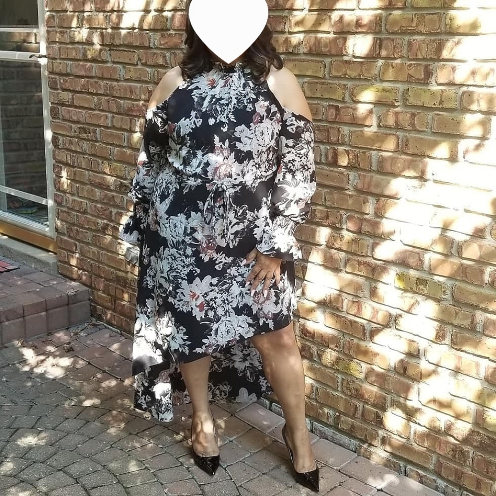 Floral Cold Shoulder Dress